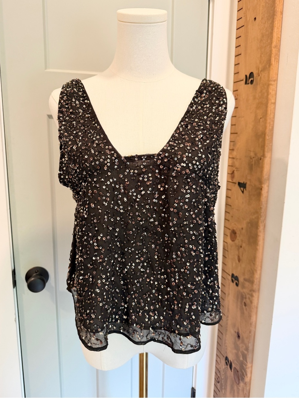 ZARA Sequin Chiffon Top Medium Fairy Formal Whimsigoth Special